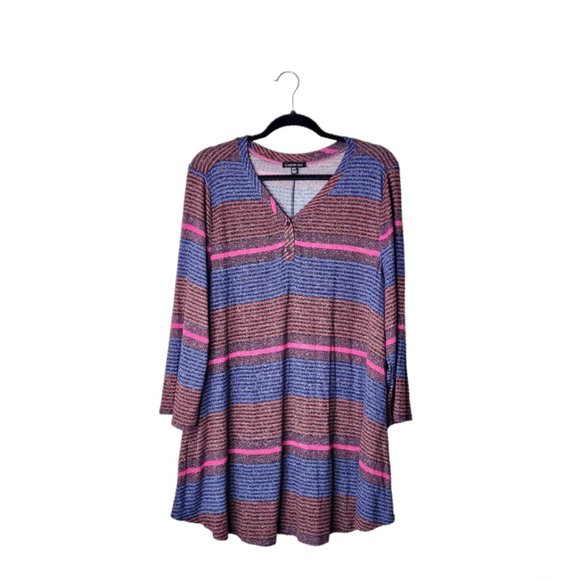 Lane Bryant Striped Long sleeve Blouse - Picture 2 of 8